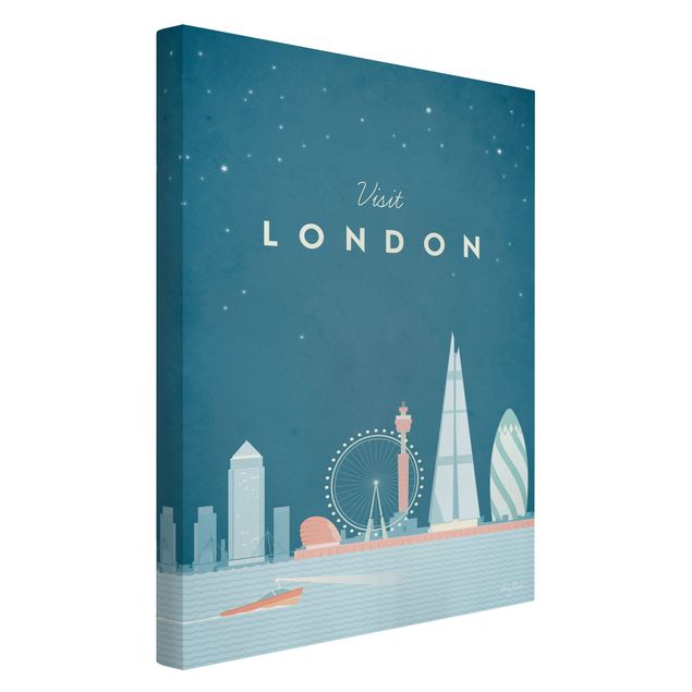 Leinwandbild - Reiseposter - London - Hochformat 3:2