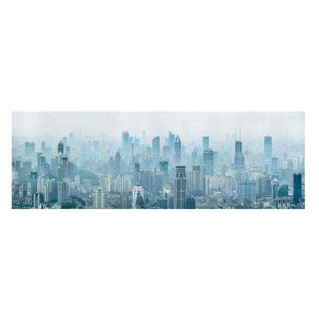 Leinwandbild - Kühles Shanghai - Panorama 3:1