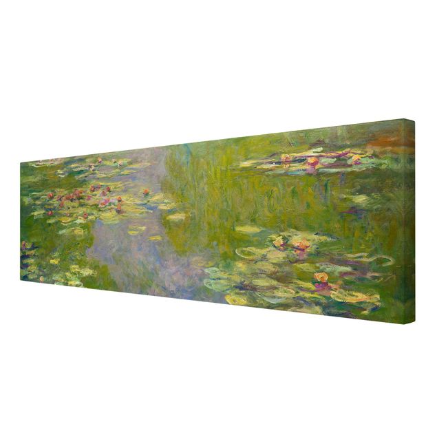 Leinwandbild - Claude Monet - Grüne Seerosen - Panorama 1:3