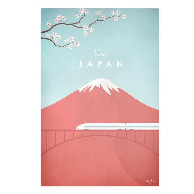 Leinwandbild - Reiseposter - Japan - Hochformat 3:2