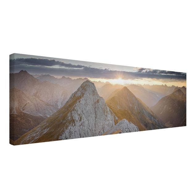 Leinwandbild - Lechtaler Alpen - Panorama 1:3