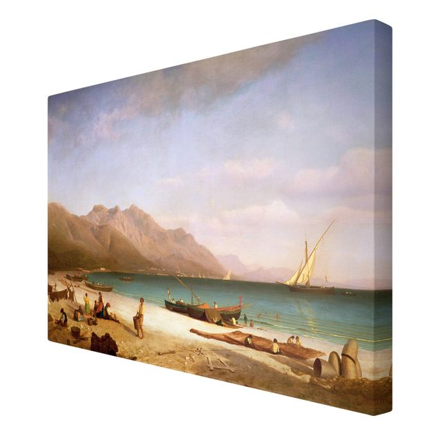 Leinwandbild - Albert Bierstadt - Der Golf von Salerno - Quer 3:2