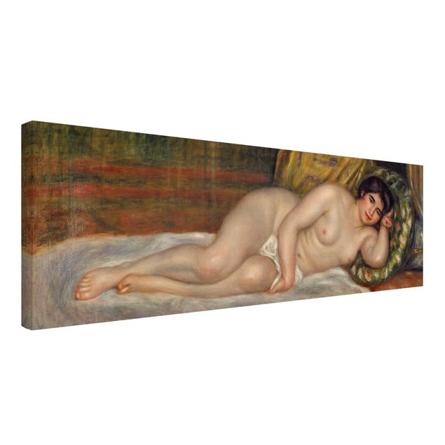 Leinwandbild - Auguste Renoir - Kunstdruck Liegender weiblicher Akt (Gabrielle) - Panorama Quer