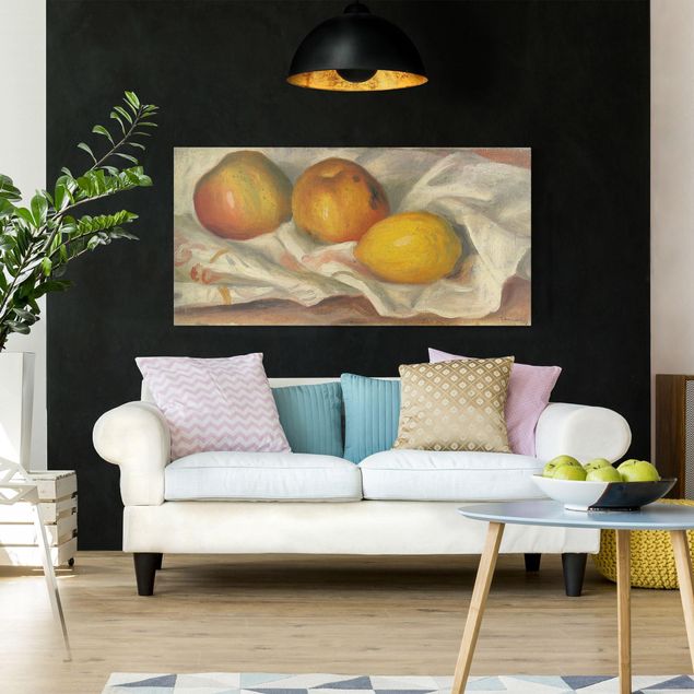 Leinwandbild - Auguste Renoir - Zwei Äpfel und eine Zitrone - Quer 2:1