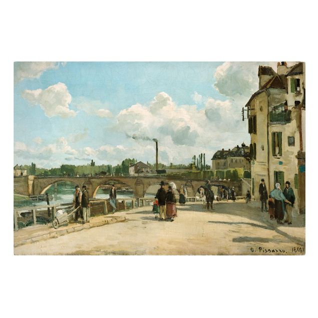 Leinwandbild - Camille Pissarro - Ansicht von Pontoise - Quer 3:2