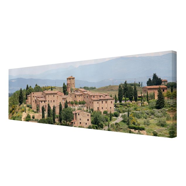 Leinwandbild - Charming Tuscany - Panorama Quer