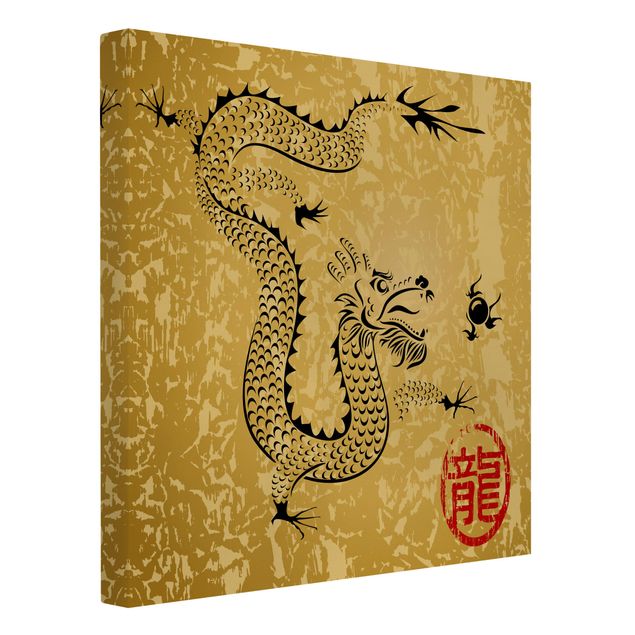 Leinwandbild - Chinese Dragon - Quadrat 1:1