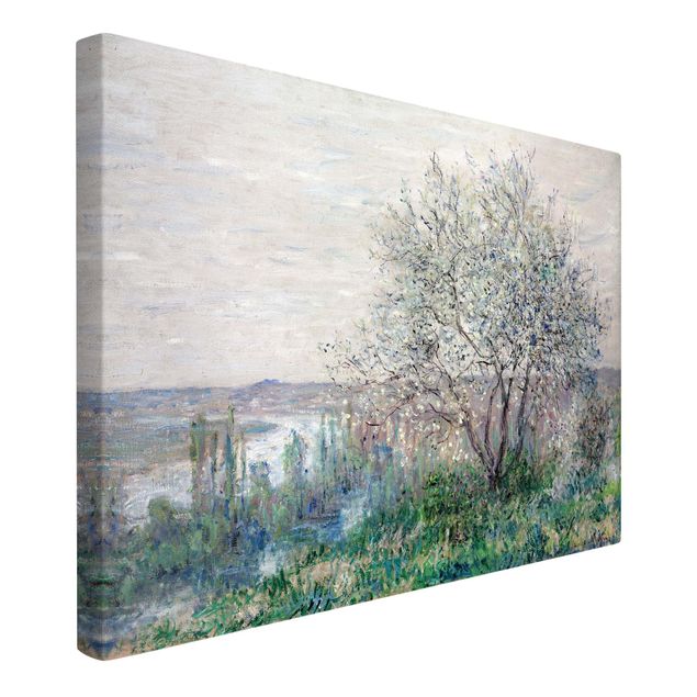 Leinwanddruck Claude Monet - Gemälde Frühlingsstimmung bei Vétheuil - Kunstdruck Quer 3:2 - Impressionismus