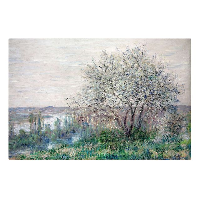 Leinwanddruck Claude Monet - Gemälde Frühlingsstimmung bei Vétheuil - Kunstdruck Quer 3:2 - Impressionismus