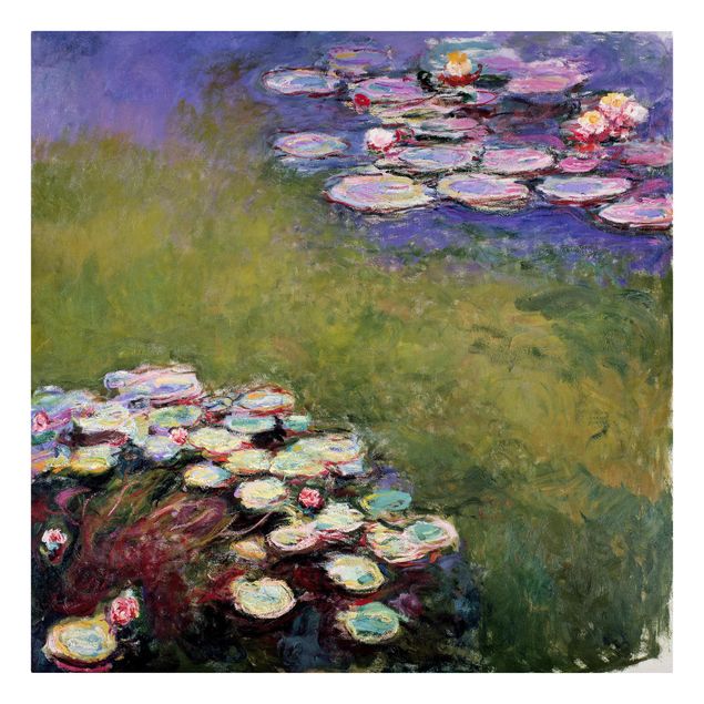 Leinwanddruck Claude Monet - Gemälde Seerosen - Kunstdruck Quadrat 1:1 - Impressionismus