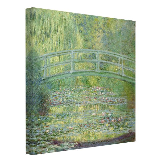 Leinwanddruck Claude Monet - Claude Monet - Japanische Brücke - Quadrat 1:1