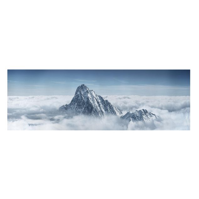 Leinwandbild - Die Alpen über den Wolken - Panorama Quer