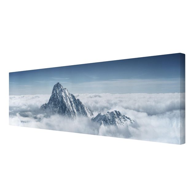 Leinwandbild - Die Alpen über den Wolken - Panorama Quer