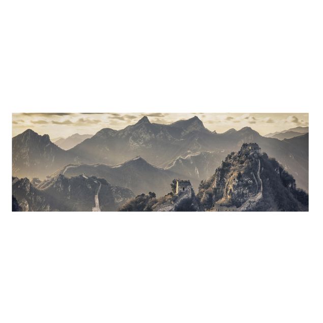 Leinwandbild - Die große chinesische Mauer - Panorama Quer