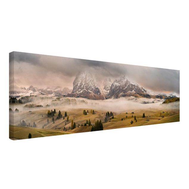 Leinwandbild - Dolomiten Mythen - Panorama Quer