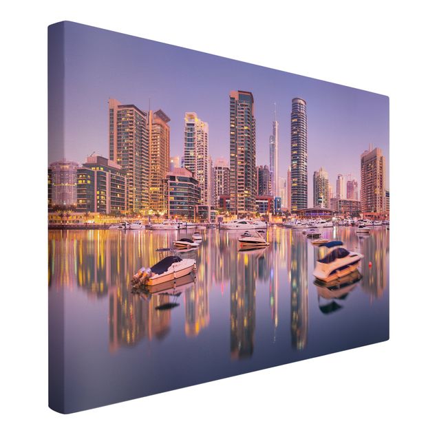 Leinwandbild - Dubai Skyline und Marina - Quer 3:2