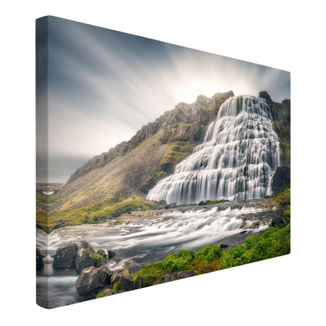 Leinwandbild - Dynjandi Wasserfall - Quer 3:2