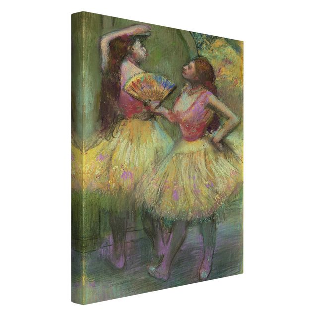 Leinwandbild - Edgar Degas - Zwei Tänzerinnen bevor sie auf die Bühne gehen - Hoch 2:3