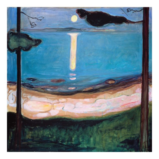 Leinwandbild - Edvard Munch - Mondnacht - Quadrat 1:1