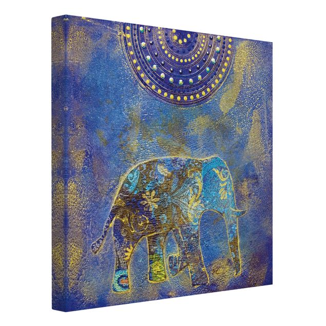 Leinwandbild - Elephant in Marrakech - Quadrat 1:1