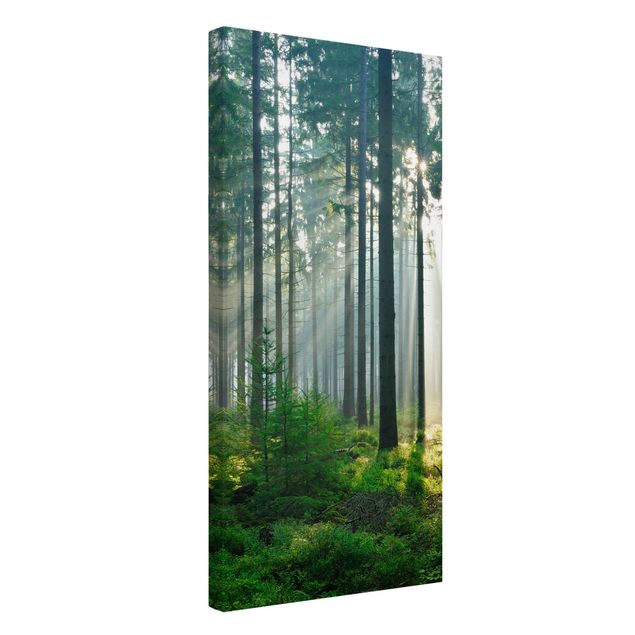 Leinwandbild - Enlightened Forest - Hoch 1:2