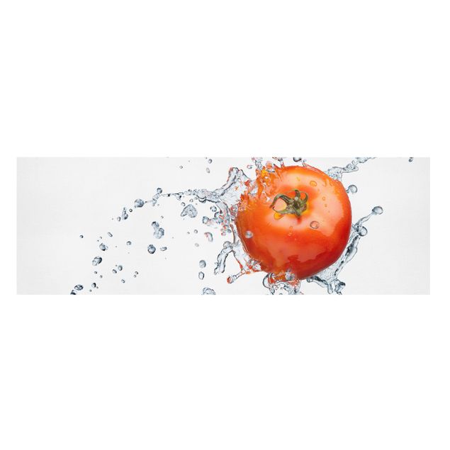 Leinwandbild - Frische Tomate - Panorama Quer