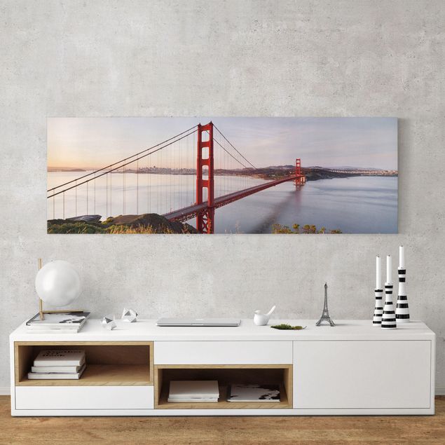 Leinwandbild - Golden Gate Bridge in San Francisco - Panorama Quer