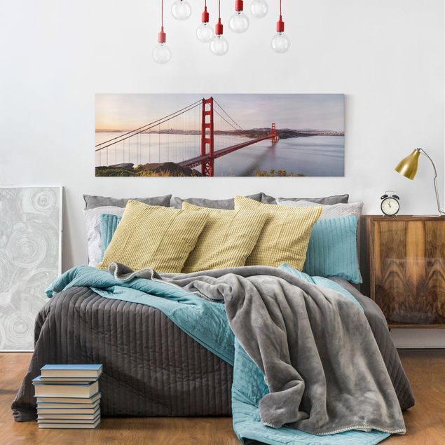 Leinwandbild - Golden Gate Bridge in San Francisco - Panorama Quer