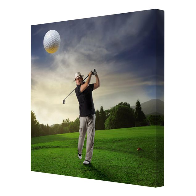 Leinwandbild - Golfclub Paradies - Quadrat 1:1
