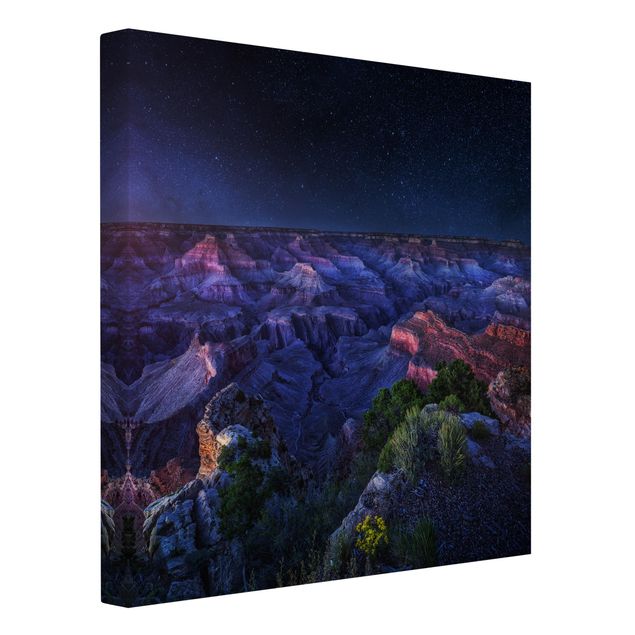 Leinwandbild - Grand Canyon Night - Quadrat 1:1