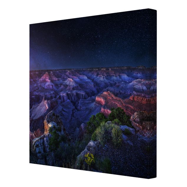 Leinwandbild - Grand Canyon Night - Quadrat 1:1