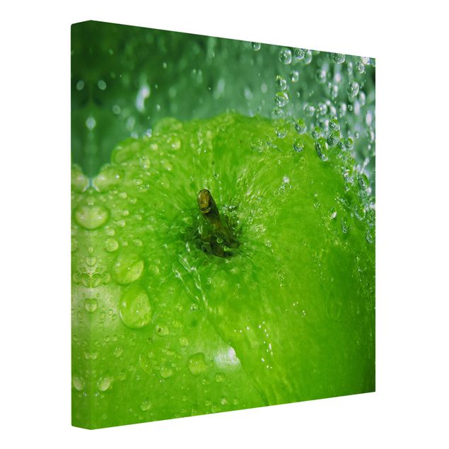 Leinwandbild - Green Apple - Quadrat 1:1