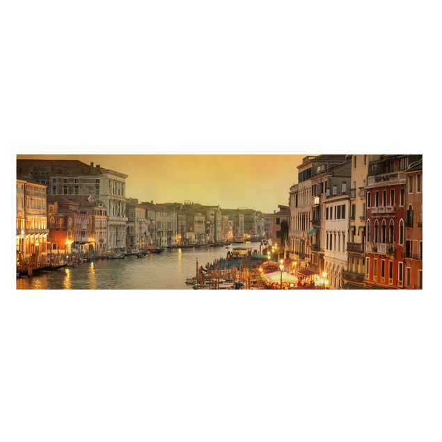 Leinwandbild - Großer Kanal von Venedig - Panorama Quer