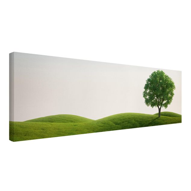 Leinwandbild - Grüne Ruhe - Panorama Quer