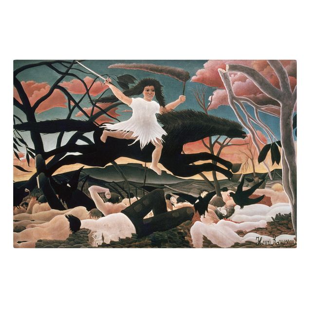 Leinwandbild - Henri Rousseau - Der Krieg oder der Reiterzug des Unfrieden - Quer 3:2-60x40