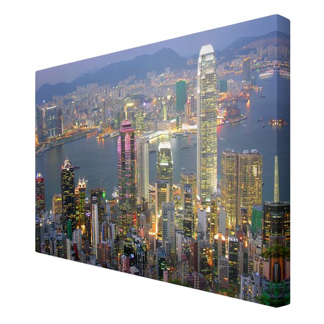 Leinwandbild - Hongkong Skyline - Quer 3:2