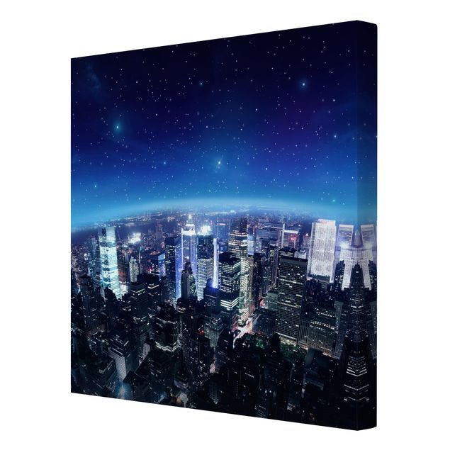 Leinwandbild - Illuminated New York - Quadrat 1:1