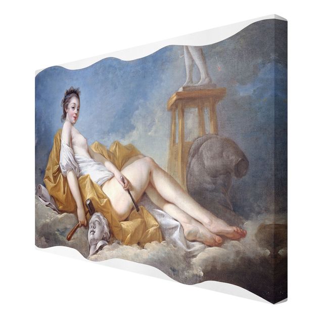 Leinwandbild - Jean Honoré Fragonard - Personifikation der Musik - Quer 3:2-60x40