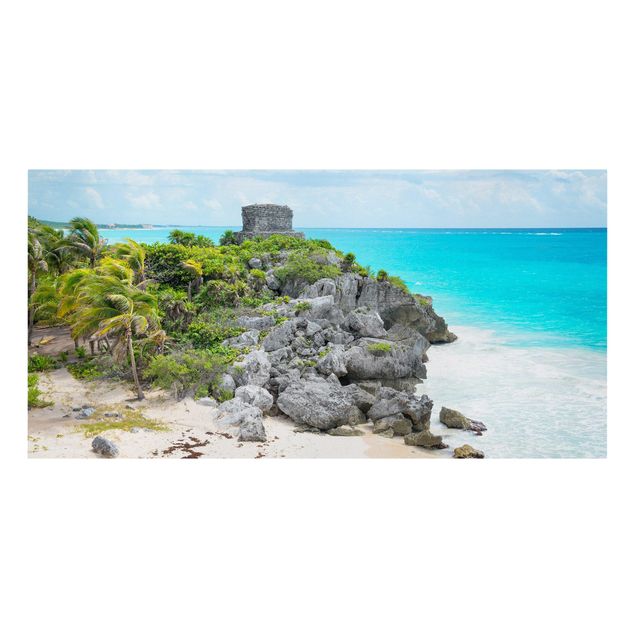 Leinwandbild - Karibikküste Tulum Ruinen - Quer 2:1