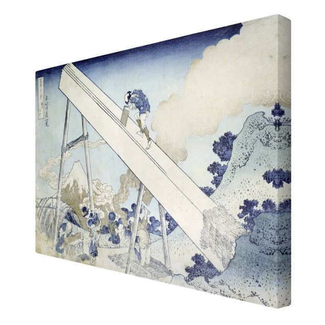 Leinwandbild - Katsushika Hokusai - In den Totomi Bergen, aus der Serie '36 Ansichten des Berges Fuji' - Quer 3:2-60x40