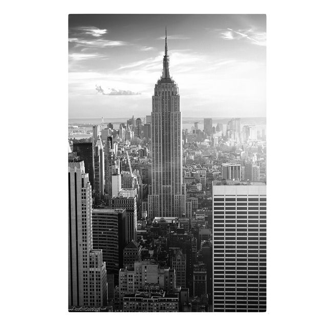 Leinwandbild Schwarz-Weiß - Manhattan Skyline - Hoch 2:3