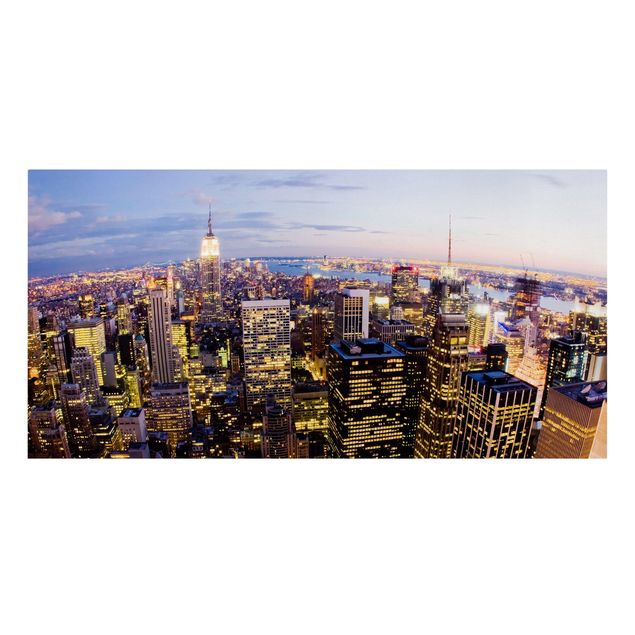 Leinwandbild - New York Skyline bei Nacht - Quer 2:1