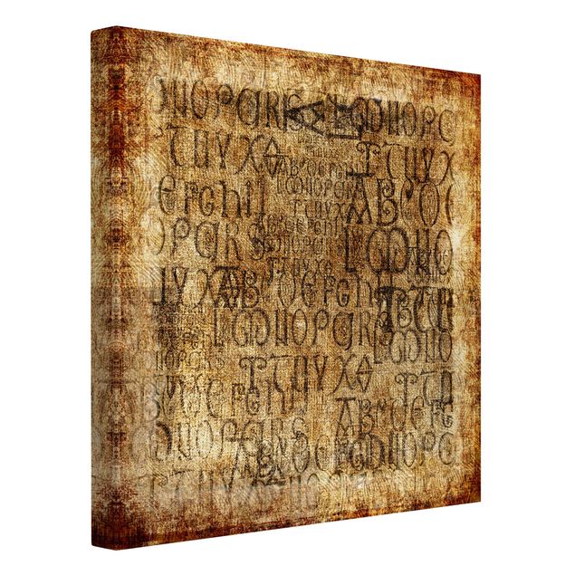 Leinwandbild - Old Letters - Quadrat 1:1