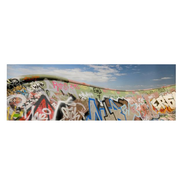 Leinwandbild - Paradies für Skater - Panorama Quer
