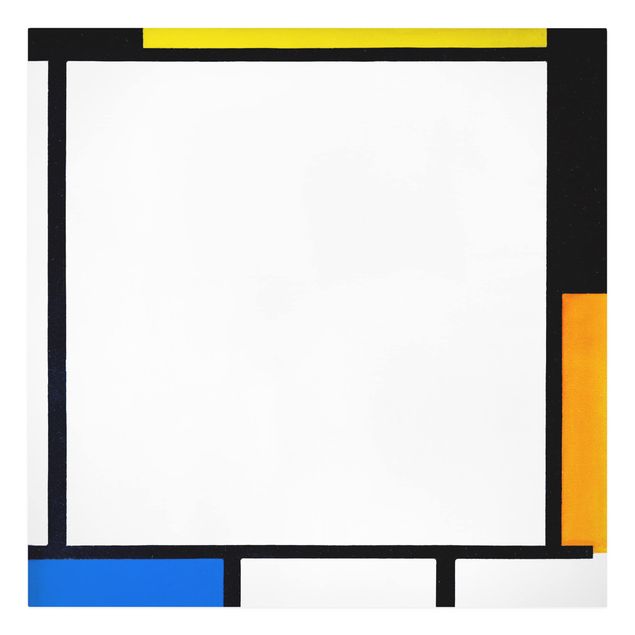 Leinwandbild - Piet Mondrian - Komposition II - Quadrat 1:1