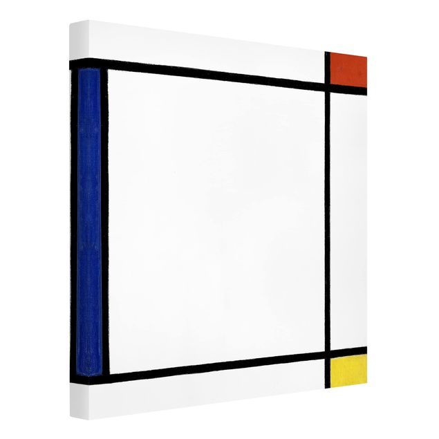 Leinwandbild - Piet Mondrian - Komposition III mit Rot, Gelb und Blau - Quadrat 1:1