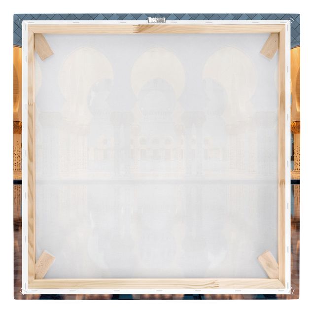 Leinwandbild - Reflexionen in der Moschee - Quadrat 1:1