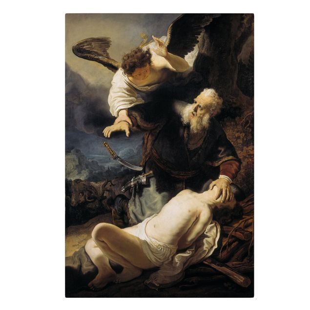 Leinwandbild - Rembrandt van Rijn - Die Opferung Isaaks - Hoch 2:3