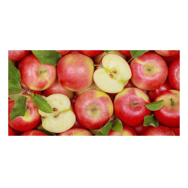 Leinwandbild - Saftige Äpfel - Quer 2:1