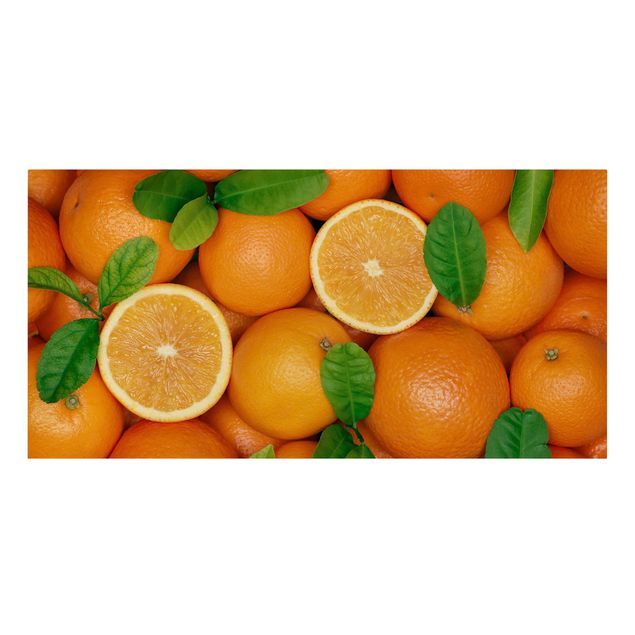 Leinwandbild - Saftige Orangen - Quer 2:1